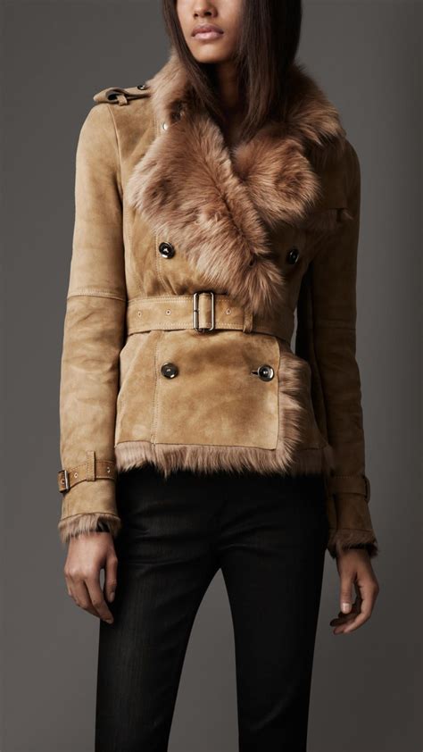 burberry belted shearling coat|burberry prorsum shearling jacket.